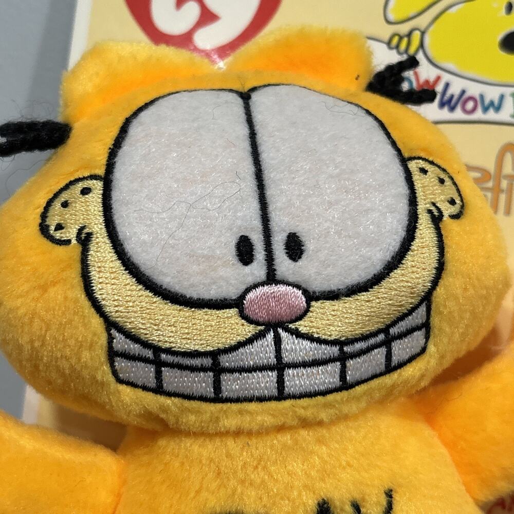 GARFIELD the Cat Bite Me - TY Bow Wow Beanie Babies - 7.5 inch - Dog Toy NEW - Picture 2 of 5